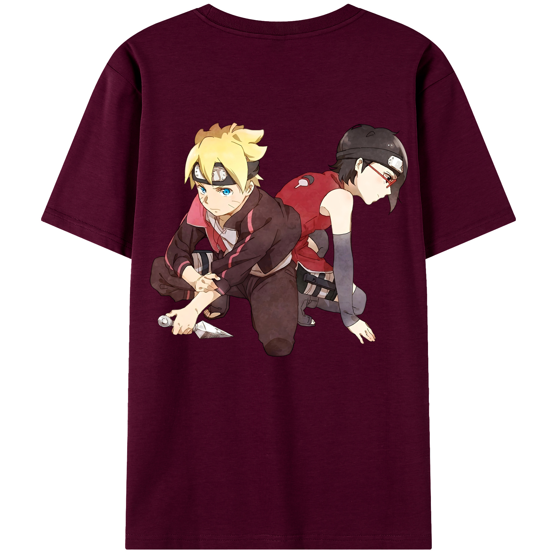 （画像用） NARUTO -ナルト- うちは サラダ Uchiha Sarada レディース半袖Tシャツ(バックプリント)